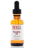 BEAUTYOILS.CO Rosehip Seed Oil - 100% Pure Cold-Pressed Unrefined Rosa Mosqueta Beauty Face Oil (1 fl oz)