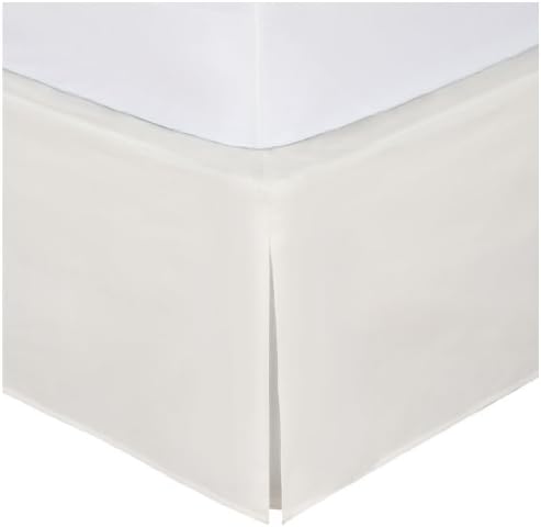 Bed Maker’s Never Lift Your Mattress Wrap Around Bed Skirt, Classic Style, Low Maintenance Wrinkle Resistant Fabric, Traditional 14 Inch Drop Length, Twin, Ivory