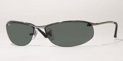 Ray-Ban サングラス RB 3179 004/71 RAY BAN RB 3179 RB3179 004/71 GUNMETAL FRAME GREEN LENS SUNGLASSES