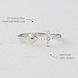 STORYJEWELLERY Cross Rings for Women, 925 Sterling