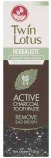 Twin Lotus Active Charcoal Toothpaste Remove Bad Breath 100g by Torasia Market