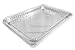1/2 Size Sheet Cake Aluminum Foil Pan w/Clear Low Dome Lid (Pack of 10 Sets) 17.1 L x 12.3 W x 1.25 D