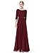 Ever-Pretty Women's Lace Long Sleeve Floor Length Evening Dress 08412