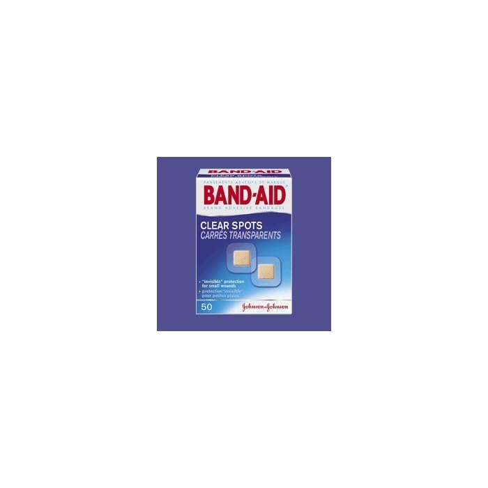 Band-Aid Brand Tru-Stay Clear Spots Bandages for Discreet First Aid, All One Size, 50 Count