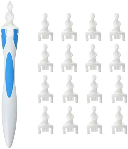 Oorwasreiniger Oorsmeer Remover Gereedschap Oorwasverwijderaar Voor Menselijk Zacht Siliconen Spiraal Oorsmeer Remover Gereedschap 16 Vervangende Koppen Q Tip Vervanging Amazon Nl