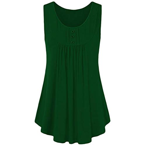 image for GOVOW Sleeveless Tops for Women Clearance Sale Fashion Casual Solid Fl