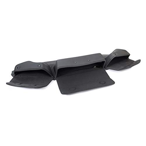 Lalaparts Motorcycle Black 3 Pocket Batwing Faring Windshield Bag Pouch Compatible for Harley Touring 2014-2018