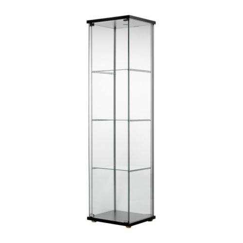 Buy Ikea Detolf Glass Curio Display Black, Lockable, Lock Is