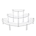 NIUBEE 3 Tier Acrylic Dessert Stand, Retail Step Shelf for Amiibo Funko Pop Figure Collections Display (1 Set, Semicircle)