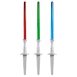 Star Wars Inspired Design Light Sabre Cupcake Decoration Toppers Sticks Picks Set for Children Birthday Party, Fan Shows, Movies, 4" inches Tall (12 Pack) ()