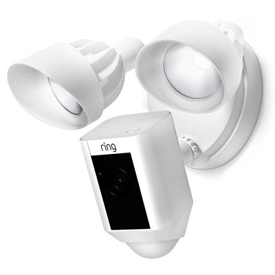 Ring Floodlight Cam White 2 Ring Cameras w/ 2 Siren Alarm