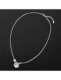 DaveandAthena 925 Sterling Silver Sloth Charm Necklace Cute Animal Pendant Necklace for Women Girls