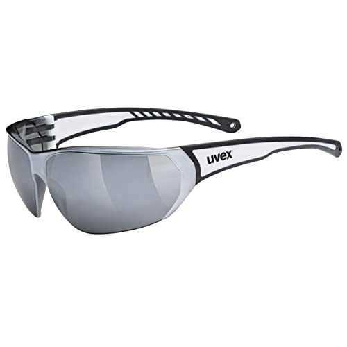 Uvex Unisex Sports Glasses, Black White, Silver, One Size