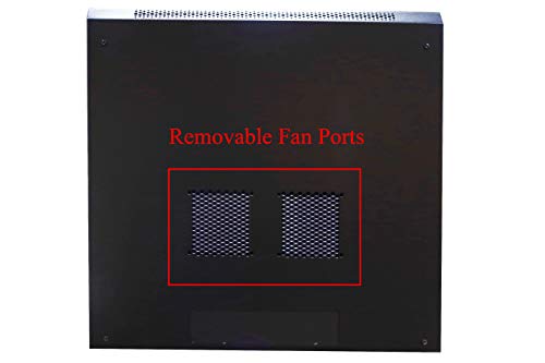 6U Professional Wall Mount Network Server Cabinet Enclosure 19-Inch Server Network Rack Black - Thumbnail 4