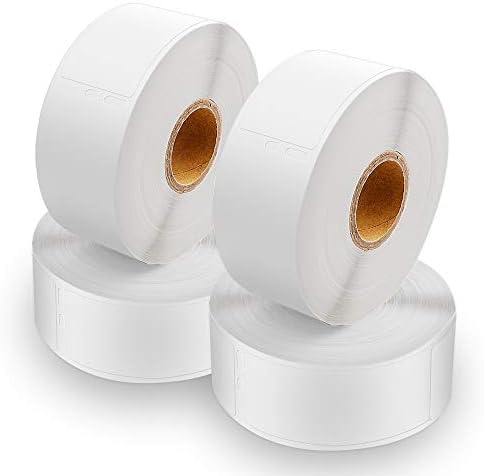 ASprink Compatible Address Labels Replacement for Dymo 30252, 1-1/8" x 3-1/2" (28 mm x 89 mm) Strong Adhesive White Paper,Used for 450 Twin Turbo 4XL 400 Label Printer- 4 Rolls, 350 Labels per Roll