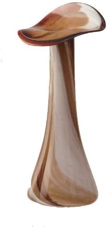 Vase of Glass Colored Flower Vase in Beige White Brown Shades Height Approx 28 Cm Oberstdorfer Glashütte