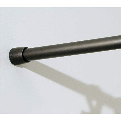 iDesign Cameo Metal Tension Rod, Adjustable Customizable Curtain Rod for Bathtub, Shower Stall