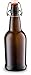 Home Brewing Glass Beer Bottle with Easy Wire Swing Cap & Airtight Rubber Seal Amber - 16oz - Case of 6 - by Tiabo