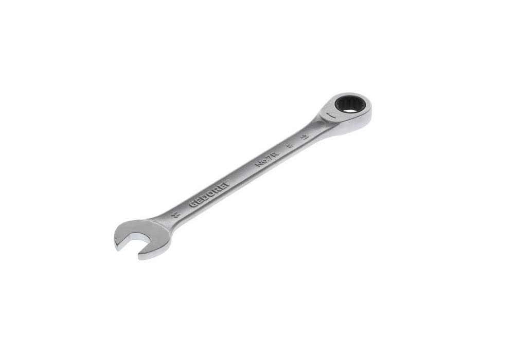 GEDORE Open-ended spanner with ring ratchet, AF 11 mm, Flat, Bi-hex, UD profile, Spanner, 7 R 11