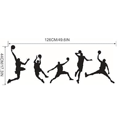 Buy Basketball Players Wall Decals Slam Dunk Diy Wall Stickers For Kids Room Boys Bedroom 5 Pcs Online In Indonesia B07k6b58kn