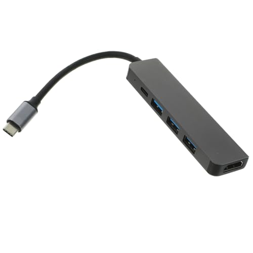 Gadpiparty 1pc Docking Station Dock -in-1 Adapter Expansion Dock 5-in-1 Adapter Dongle Five-in-one Extension Dock Aluminum Alloy