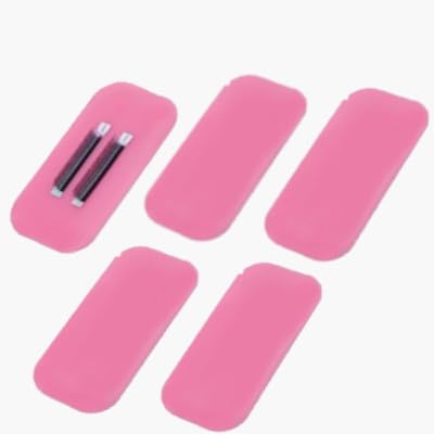 ANNAFRIS Eyelash Extensions Holder 5Pcs Reusable Silicone Forehead Pallet Sticking Eyelash Pad Silica Gel Lash Extension Tray Holder(Forehead Pad-Pink5)