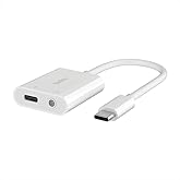 Belkin Rockstar™ 3.5mm Audio with USB-C Charge Adaptor Included, USB-C Audio Adaptor Compatible with iPad Pro, Galaxy, Note,