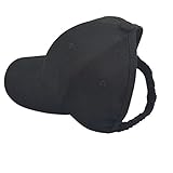 Backless Ponytail Hats Pony Tail Caps Baseball for Women Black