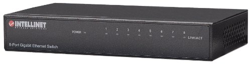 Intellinet IEEE 802.3, 802.3ab, 802.3u, 802.3x 8-Port Gigabit Ethernet Switch (Metal) (530347)