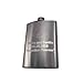 Hip Flask Holding 8 oz for Groomsman - Metallic Grey Finish, Stainless Steel, Screw-On Cap, Expertly Welded, Leakproof, Rustproof - Engravable for Personalized Gift - Set of 6 - Gift Box Included