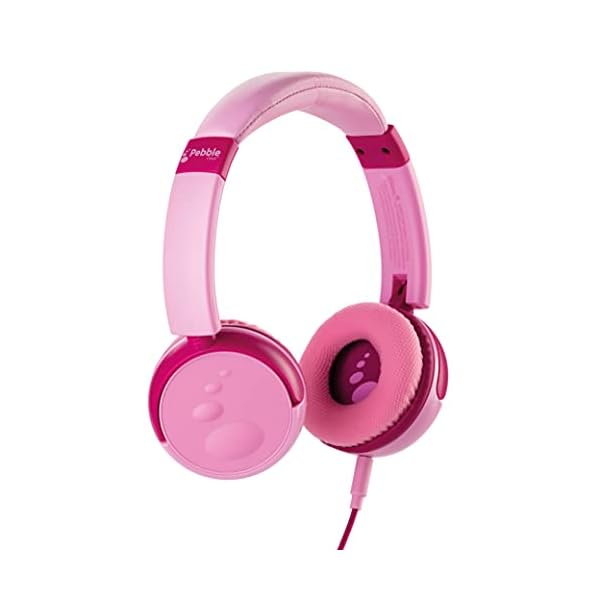 Pebble-Gear-Childrens-Headphones-Pink-Stereo-Kids-Headphones-35-mm-Jack-Cable-85-dB-Volume-Limiter-Adjustable-and-Foldable-Headset-Washable-Ear-Cups-Music-Sharing-Function-3D-Design Pebble Gear Children's Headphones Pink - Stereo Kids Headphones, 3.5 mm Jack Cable, 85 dB Volume Limiter, Adjustable and…