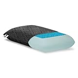 MALOUF Z Travel GEL DOUGH Memory Foam + Z Gel Pillow Removable Rayon from Bamboo Velour Cover 5-Year U.S. Warranty