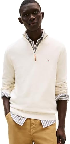 Chaps Sports Men's 1/4 Zip Fleece Pullover (Small, Black) at