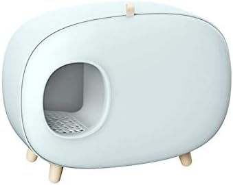 MAOLAOBAN Pet Cat Litter Box, Well Designed and Space Efficient - Quick and Easy to Clean - Manufacture from Quality Polypropylene,Blue