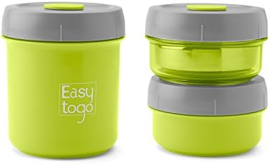 Twist Lock Lunch Box Set – 3 Pack -Airtight Nesting Stainless Steel Bento Food Containers for Men Women or Kids – BPA Free Pail for Work or Healthy School Lunches – Compact & Leak Proof