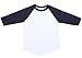 Ola Mari Unisex Kids Raglan Baseball T Shirt Top, XS, White/Navy