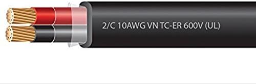 Unlimited Solar 80 FT - 10 AWG Solar PV Multi-Conductor Tray Cable - 600V Type TC Cable