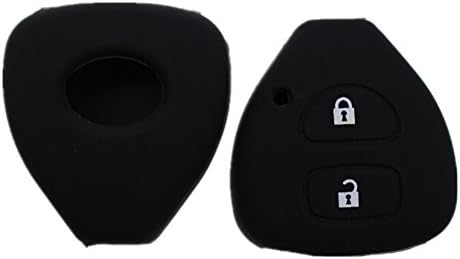 Black Silicone Rubber Keyless Entry Remote key Fob Skin Cover Protector for Toyota Yaris Corolla Auris