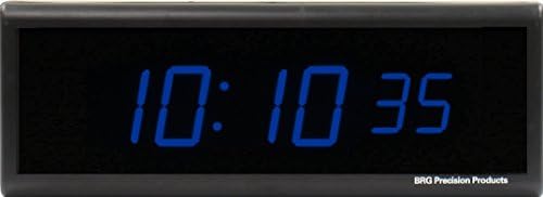 2.5" Blue 6 Digit LED PoE Digital Wall Clock