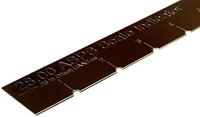 Luthier Tool Straight Edge Notched Engraved Scale Indicator: 28 Slim Kim | UAAC