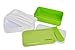 Stackable Spillproof Bento/Lunch Box Sleek and Sophisticated Design Container for Adults Including Fork Knife and Spoon with Movable Divider (Green)
