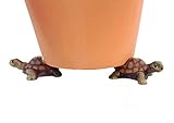Goodman and Wife Animated Poly Resin Small Turtle Shaped Pot Feet/planter Risers Set of 3