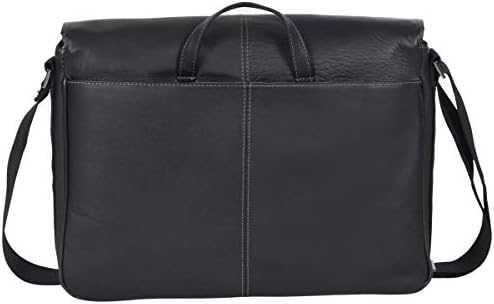 Kenneth Cole Reaction Risky Business Full-Grain Colombian Leather Crossbody Laptop & Tablet Flapover Messenger Bag, Black, One Size 2 Kenneth Cole Reaction Risky Business Full-Grain Colombian Leather Crossbody Laptop & Tablet Flapover Messenger Bag, Black, One Size