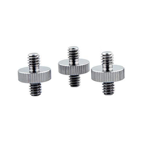 VizGiz 5 Pack Universal Standard 1/4" Male to 1/4 inch Male 20 Threaded Screw Adapter Mounting Thread Camera Screw Coupler Converter Camera Accessories for Tripod Spigot Monopod Quick Release Plate - Thumbnail 3