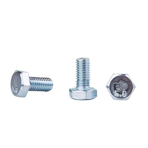 (Pack of 30 pcs) DIN 933 Zinc Plated Steel Hexagon Screws M10 x 20 mm, Hex Bolts, Fully Threaded, Hex Head (30, M10 x 20 mm)