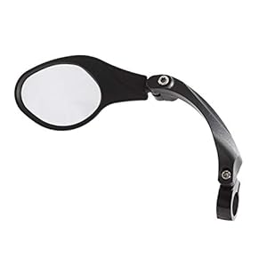 MIRAGE Unisex Volwassene E-bike en fiets achteruitkijkspiegel, verstelbare spiegel, zwart, S