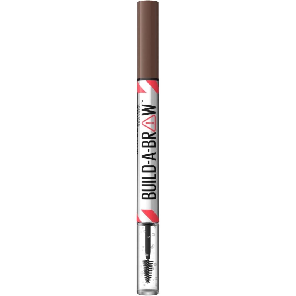 Maybelline New York, Build A Brow: 2 in 1 Brow Pen + Sealing Gel, Real-looking, Fuller Brows, Waterproof, Sweat- & Smudge-resistant, 24H Wear, Vegan Formula, Shade 257: Medium Brown — image 1