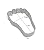 Foot Cookie Cutter - Stainless Steel,Set of 3, 1" Deep