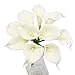 Angel Isabella, LLC 20pc Set of Keepsake Artificial Real Touch Calla Lily with Small Bloom Perfect for Making Bouquet, Boutonniere,Corsage (Ivory)