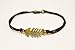 Fish bones anklet for men, men's anklet with a bronze fishbone, brown cord, anklet for men, gift for him, men's ankle bracelet, nautical jewelry